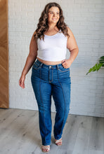 Load image into Gallery viewer, Campbell High Rise Center Seam Detail Straight Jeans