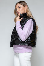 Load image into Gallery viewer, Snobbish Zip Up Turtleneck Shiny Quilted Vest