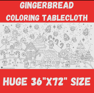 Christmas Coloring Table Cloth