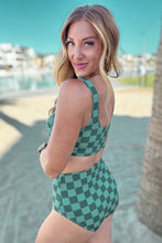 Load image into Gallery viewer, Bali Checkered High Waisted Swim Bottoms