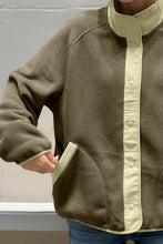 Load image into Gallery viewer, Double Take Snap Down Contrast Fleece Jacket with Pockets