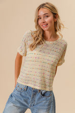 Load image into Gallery viewer, BiBi Striped Popcorn Knit Top