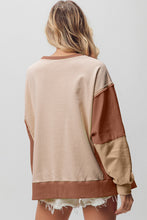 Load image into Gallery viewer, BiBi Washed Color Block Sweatshirt