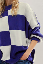 Load image into Gallery viewer, Double Take Slit Color Block Mock Neck Batwing Sleeve Sweater