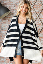 Load image into Gallery viewer, First Love Textured Striped Button Down Cardigan