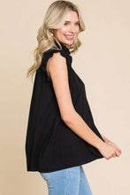 Load image into Gallery viewer, Culture Code Full Size Frill Edge Smocked Sleeveless Top