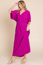 Load image into Gallery viewer, BOMBOM Surplice Maxi Dress with Pockets