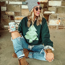 Load image into Gallery viewer, Mint Glitter Tree Sweatshirt