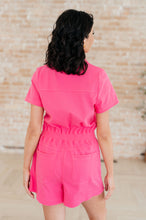 Load image into Gallery viewer, Break Point Collared Romper in Hot Pink