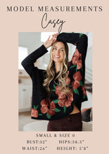 Load image into Gallery viewer, Lizzy Top in Royal and Blush Floral