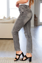 Load image into Gallery viewer, Charlotte High Rise Stone Wash Slim Jeans in Gray