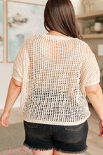 Load image into Gallery viewer, Coastal Dreams Fishnet Top in Cream