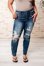 Load image into Gallery viewer, Danny Mid Rise Cuffed Destroyed Boyfriend Jeans