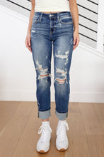 Load image into Gallery viewer, Danny Mid Rise Cuffed Destroyed Boyfriend Jeans