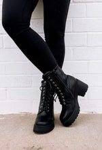 Load image into Gallery viewer, Carmen Combat Boot in Black