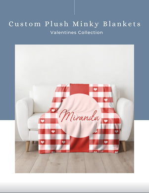 Custom Valentines Day Blanket Collection