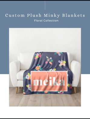 Custom Floral  Blanket Collection