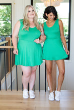 Load image into Gallery viewer, Gorgeous in Green Sleeveless Skort Dress