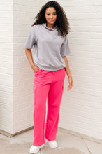 Load image into Gallery viewer, Run, Don&#39;t Walk Cargo Sweatpants in Flamingo Pink