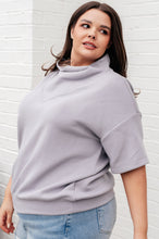 Load image into Gallery viewer, I Just Felt Like It Mock Neck Top in Mystic Grey