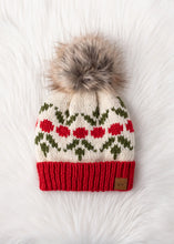 Load image into Gallery viewer, Ivory Red and Green Hat