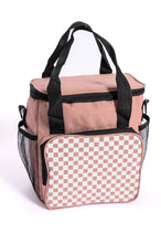 Load image into Gallery viewer, Insulated Checked Tote in Pink