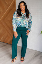 Load image into Gallery viewer, In the Willows Button Up Blouse in Teal Paisley