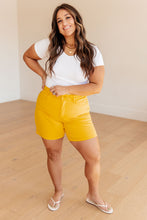 Load image into Gallery viewer, Jenna High Rise Control Top Cuffed Shorts in Yellow