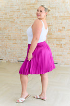 Load image into Gallery viewer, Just a Flirt Pleated Skirt in Magenta