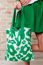 Load image into Gallery viewer, Lazy Daisy Knit Bag in Green