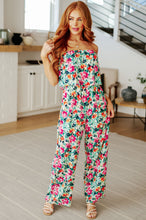 Load image into Gallery viewer, Life of the Party Floral Jumpsuit in Green