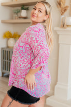 Load image into Gallery viewer, Lizzy Top in Blue and Pink Paisley