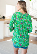 Load image into Gallery viewer, Lizzy Top in Emerald and Magenta Paisley