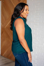 Load image into Gallery viewer, Matter of Fact Pleat Front Sleeveless Blouse in Sea Green