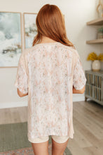 Load image into Gallery viewer, Mention Me Floral Accent Top in Toasted Almond