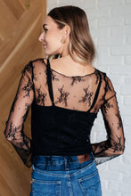 Load image into Gallery viewer, Never Sorry Lace Layering Top in Black