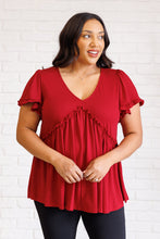 Load image into Gallery viewer, One Day Soon V-Neck Ruffle Detail Top