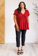 Load image into Gallery viewer, One Day Soon V-Neck Ruffle Detail Top