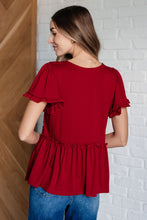 Load image into Gallery viewer, One Day Soon V-Neck Ruffle Detail Top