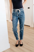 Load image into Gallery viewer, Payton Pull On Denim Joggers in Medium Wash