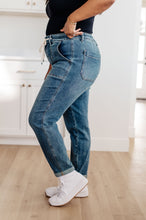 Load image into Gallery viewer, Payton Pull On Denim Joggers in Medium Wash