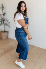 Load image into Gallery viewer, Priscilla High Rise Crop Wide Leg Denim Overalls