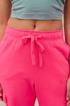 Load image into Gallery viewer, Run, Don&#39;t Walk Cargo Sweatpants in Flamingo Pink