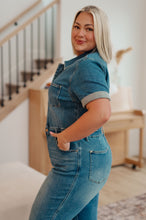 Load image into Gallery viewer, Sylvia Short Sleeve Denim Jumpsuit