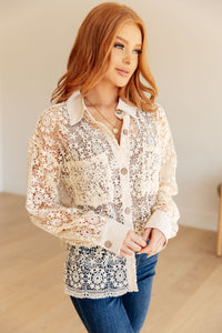 Vintage Lace Lace Button Up