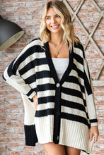 Load image into Gallery viewer, First Love Textured Striped Button Down Cardigan