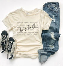 Load image into Gallery viewer, Baseball Words Tee - 2 Colors