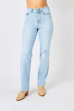 Load image into Gallery viewer, Judy Blue Full Size High Waist Distressed Straight Jeans