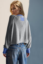 Load image into Gallery viewer, Double Take Contrast Button Up Long Sleeve Cardigan