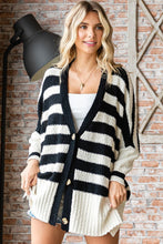 Load image into Gallery viewer, First Love Textured Striped Button Down Cardigan